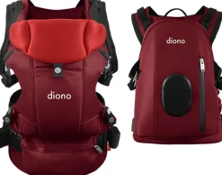 Diono Carus Complete 4-in-1 Baby Carrier + Detachable Backpack - Red