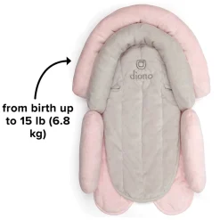 Diono Cuddle Soft 2-in-1 Head Support - Gray / Pink