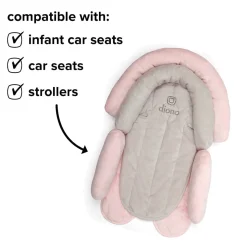 Diono Cuddle Soft 2-in-1 Head Support - Gray / Pink