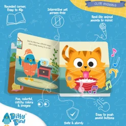 Ditty Bird Musical Books - Touch the Cute Animals