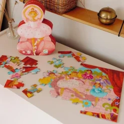 Djeco Ballerina with Flower Silhouette Puzzle