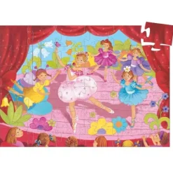 Djeco Ballerina with Flower Silhouette Puzzle