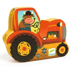 Djeco Mini Tractor Silhouette Puzzle