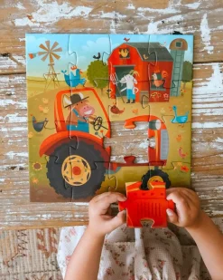 Djeco Mini Tractor Silhouette Puzzle