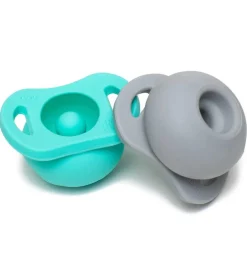 Doddle & Co. The Pop Pacifier, 2 Pack - Oh Happy Grey + In Teal Life