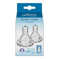 Dr. Brown's Level-4 Standard Neck Nipple, 2-Pack