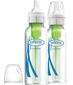Dr. Brown's 8 oz Glass Options Bottle - 2 Pack