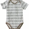 DwellStudio Cars Grey Short Sleeve Bodysuit 3-6 Mo.