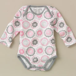DwellStudio Zinnia Rose Long Sleeve Bodysuit 6-12 Mo.