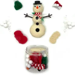 Earth Grown KidDoughs Play Dough Kit - Build a Snowman Dough Globe (Unscented)