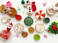 Earth Grown KidDoughs Play Dough Kit - Build a Snowman Dough Globe (Unscented)