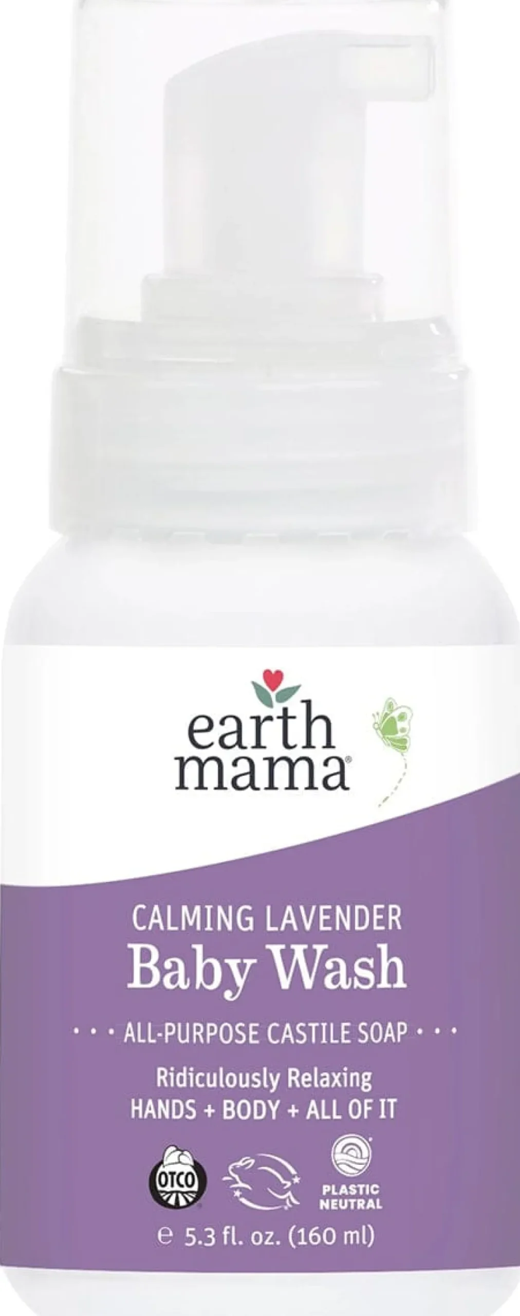 Earth Mama Calming Lavender Castile Baby Wash, 5.3 fl. oz.