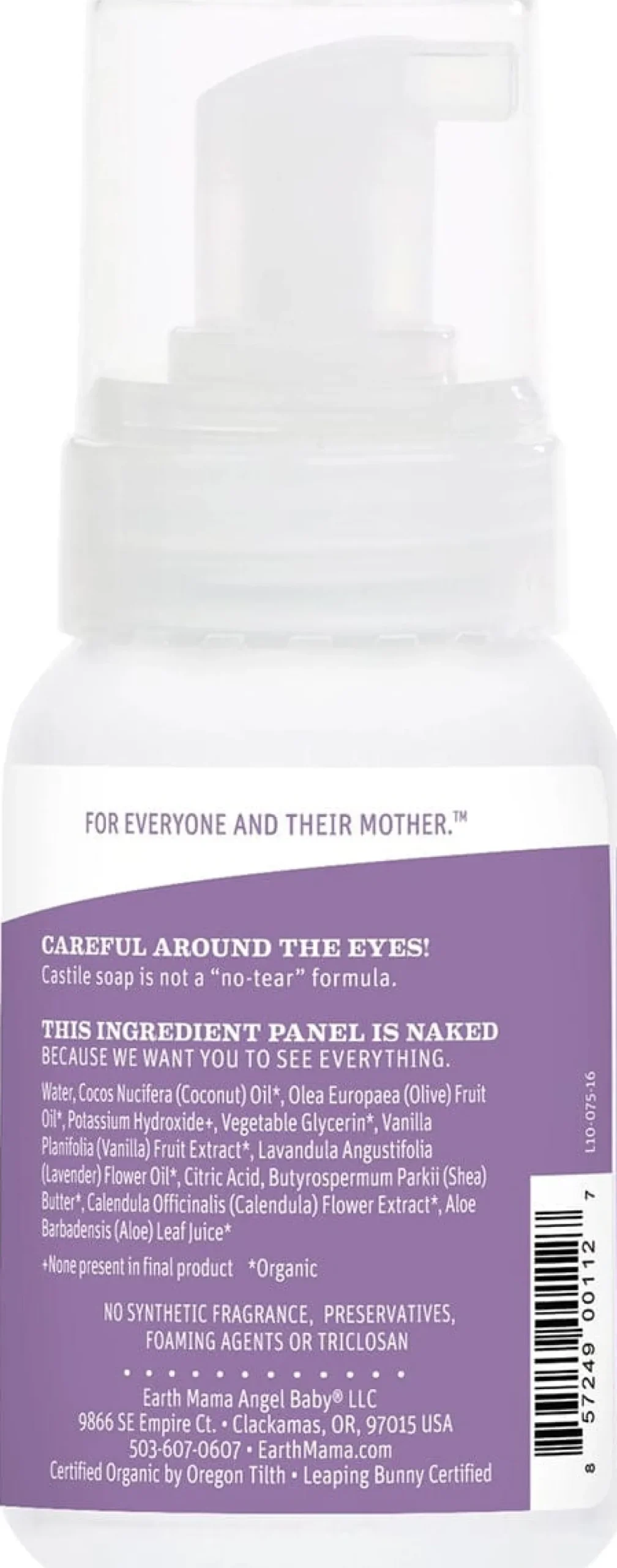 Earth Mama Calming Lavender Castile Baby Wash, 5.3 fl. oz.