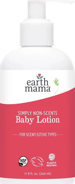 Earth Mama Non-Scents Super Stars Baby Wash and Lotion Bundle