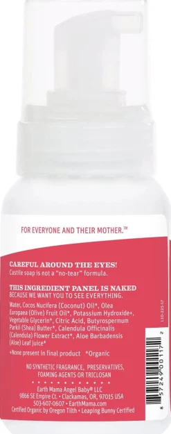 Earth Mama Simply Non-Scents Castile Baby Wash, 5.3 fl. oz.