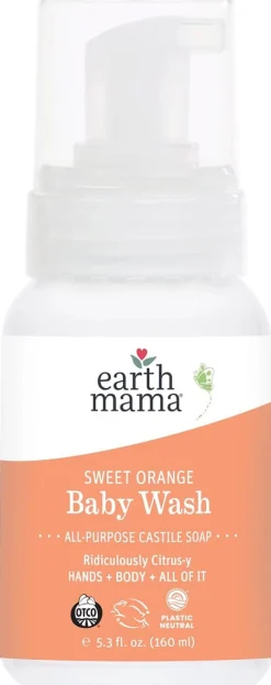 Earth Mama Sweet Orange Castile Baby Wash, 5.3 fl. oz.
