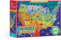 eeBoo 20 Piece Big Puzzle - United States Map