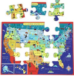 eeBoo 20 Piece Big Puzzle - United States Map