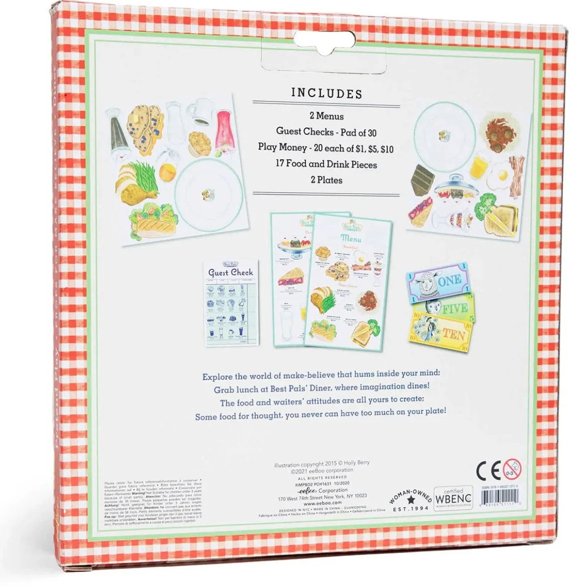 eeBoo Pretend Play Set - Best Pals Diner