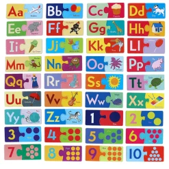 eeBoo Puzzle Pairs - Alphabet & Numbers