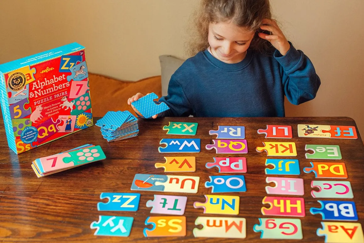 eeBoo Puzzle Pairs - Alphabet & Numbers