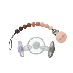 Emulait Pacifier 3 Pack and Clip Gift Set, 0-6 Months