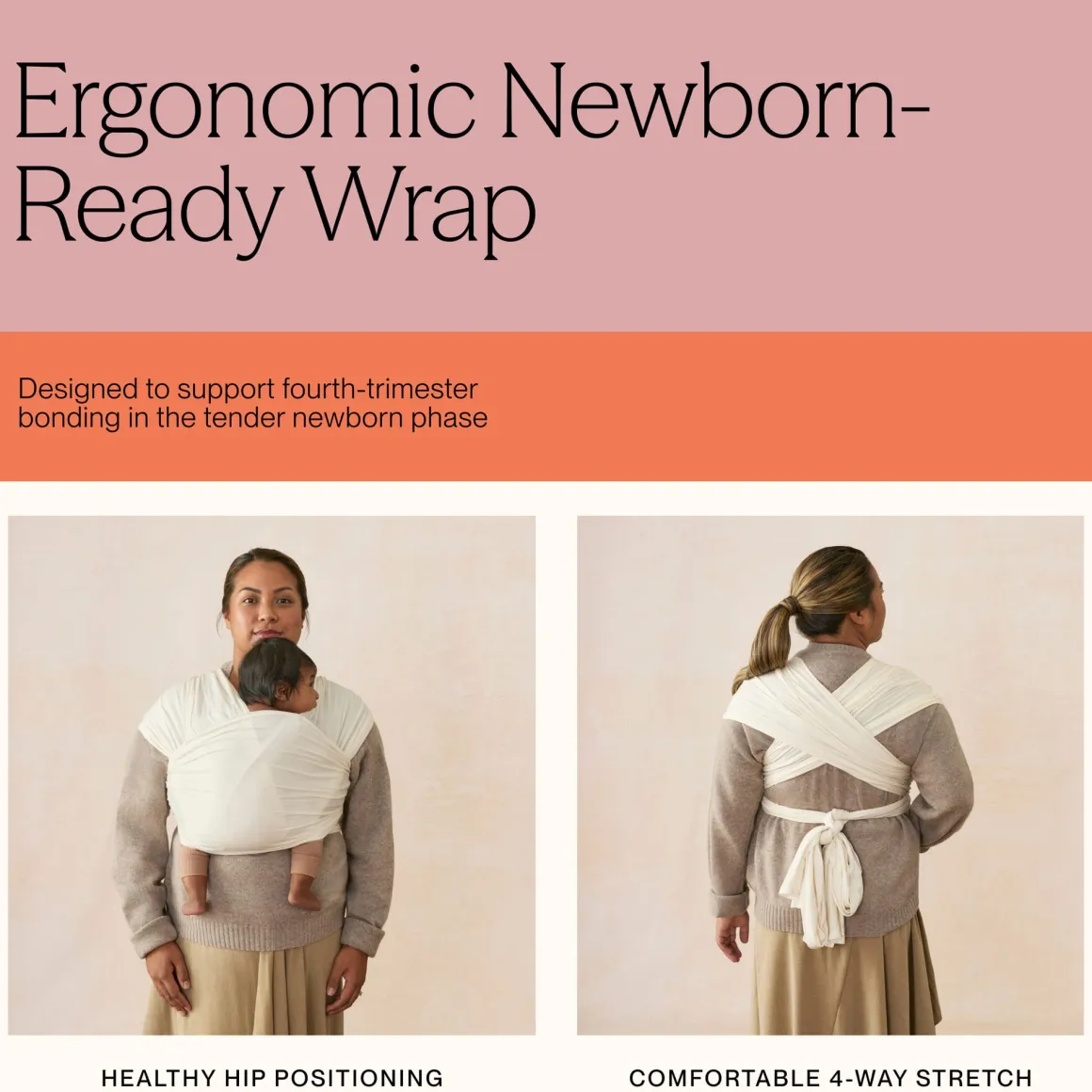 Ergobaby Aura Wrap, Sustainable Knit - Soft Black