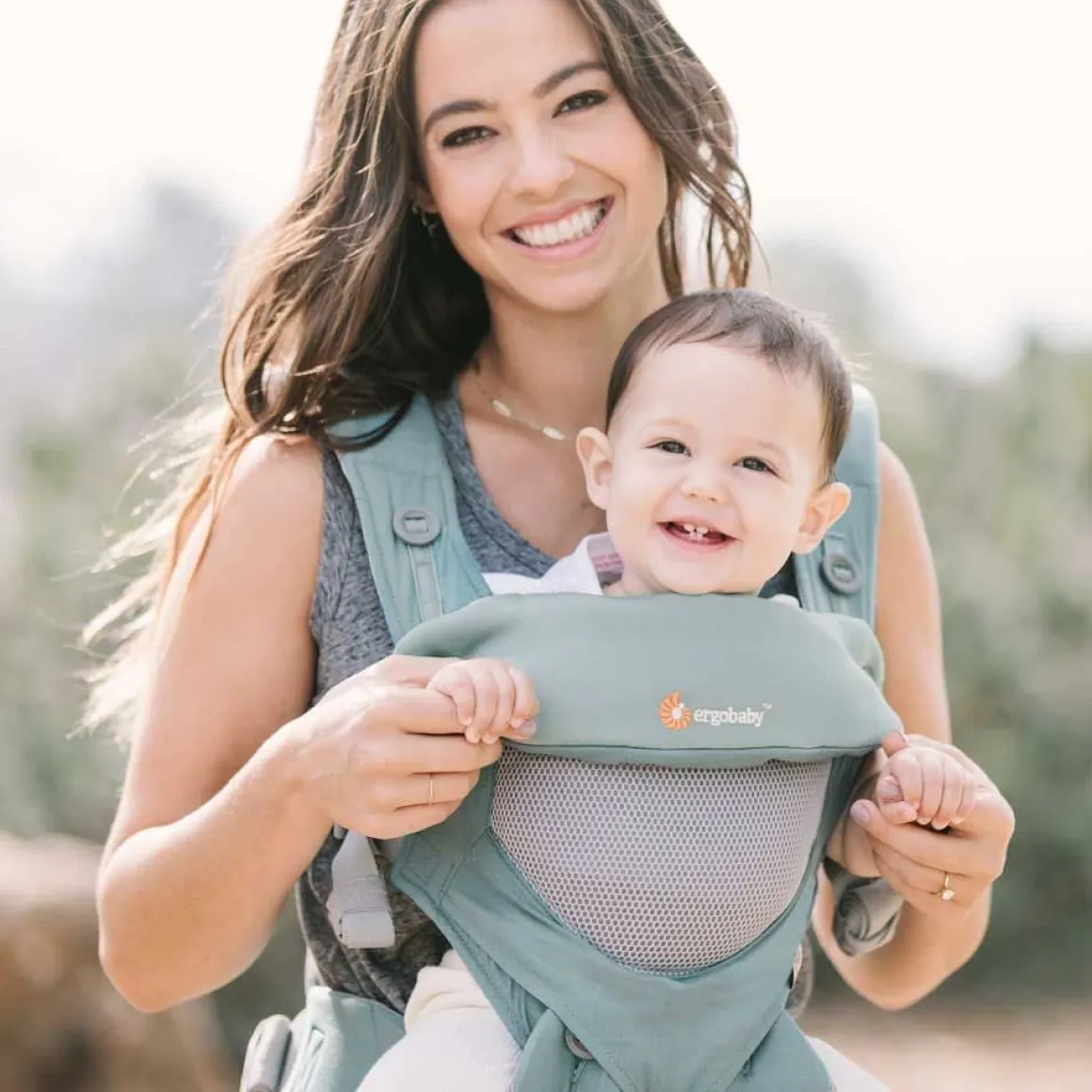 Ergobaby 360 Four Position Baby Carrier - Cool Air - Sea Mist