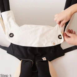 Ergobaby Four Position 360 Carrier Teething Pad and Bib - Natural