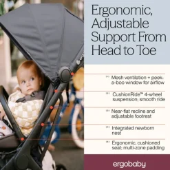 Ergobaby Metro 3 Compact City Stroller - Soft Olive