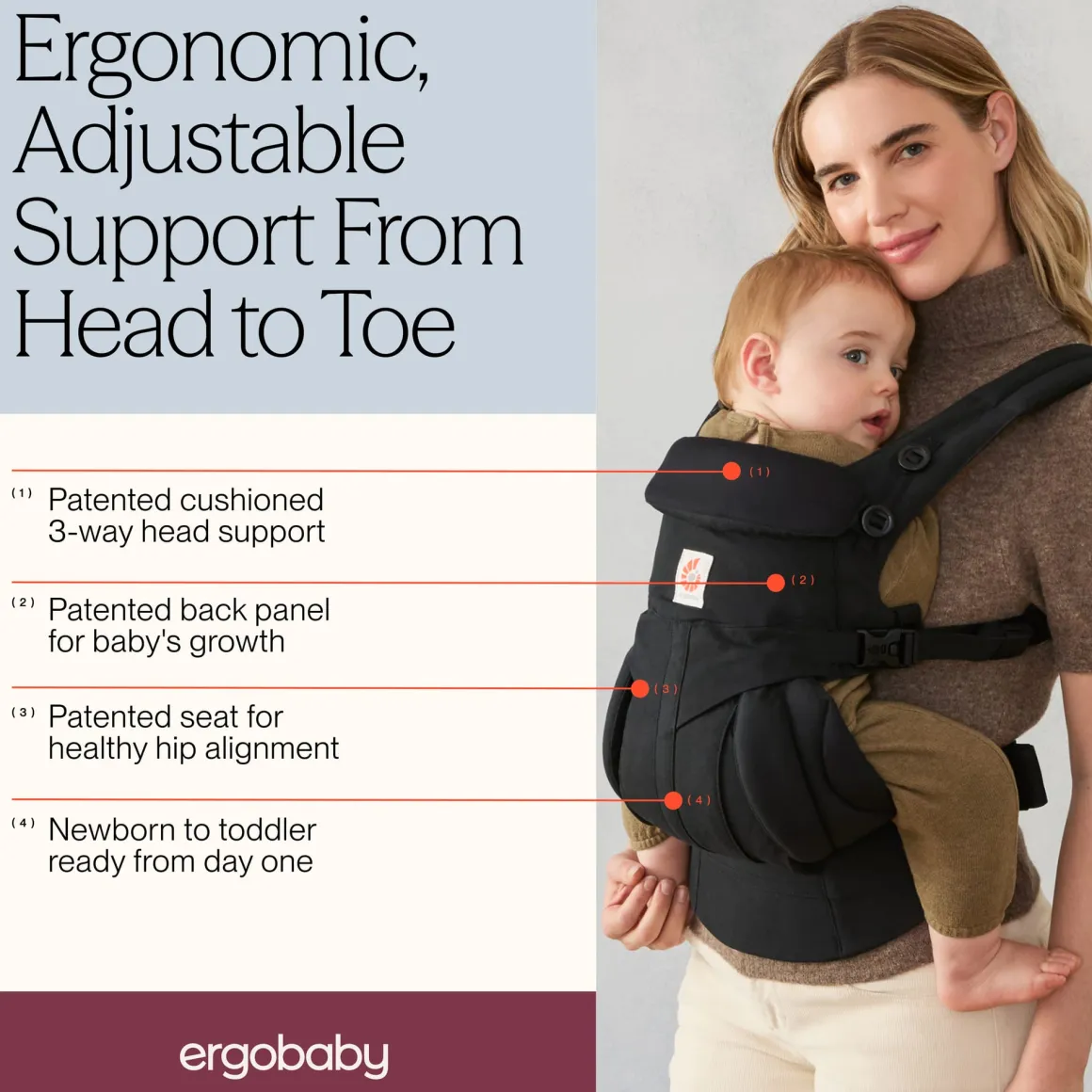 Ergobaby Omni Classic Baby Carrier - Pure Black