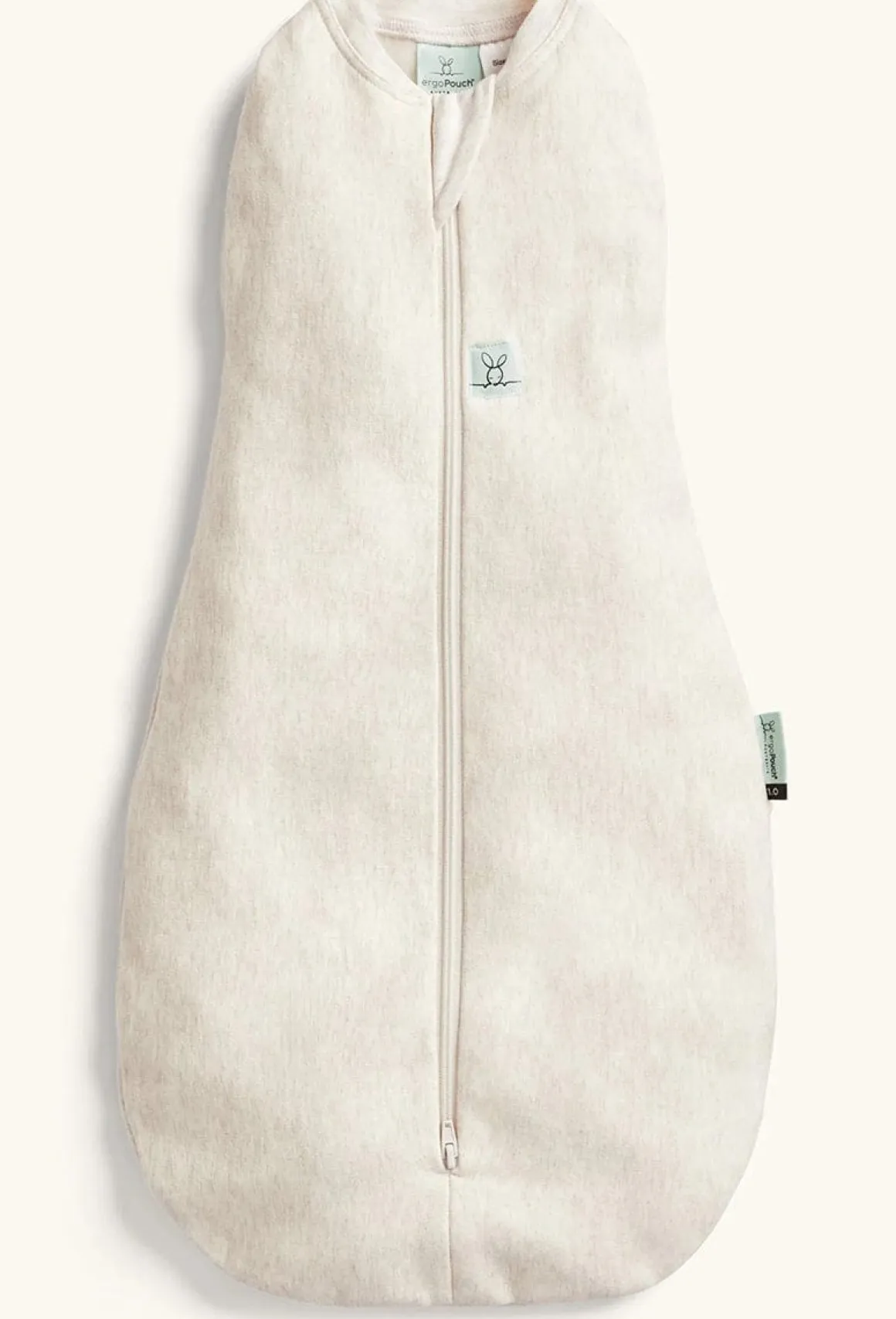 ergoPouch Cocoon Swaddle Sack 1.0 TOG - Oatmeal Marle, 0-3 Months