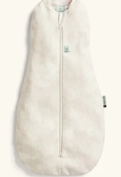 ergoPouch Cocoon Swaddle Sack 1.0 TOG - Oatmeal Marle, 6-12 Months