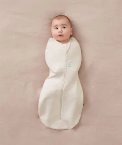 ergoPouch Cocoon Swaddle Sack 1.0 TOG - Oatmeal Marle, 6-12 Months