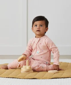 ergoPouch Layers Long Sleeve Romper 1.0 TOG - Daisies, 0-3 Months