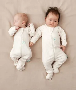 ergoPouch Layers Long Sleeve Romper 1.0 TOG - Oatmeal Marle, 0-3 Months