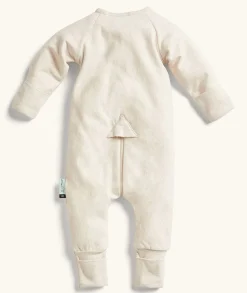 ergoPouch Layers Long Sleeve Romper 1.0 TOG - Oatmeal Marle, 3-6 Months