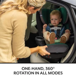 Evenflo GOLD Revolve360 Extend All-in-One Rotational Convertible Car Seat with SensorSafe - Emerald (Green & Gentle)