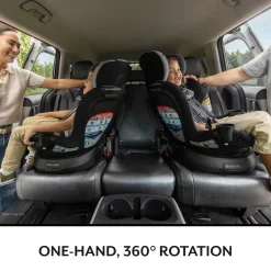 Evenflo GOLD Revolve360 Slim 2-in-1 Rotational Convertible Car Seat with SensorSafe - Obsidian