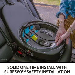 Evenflo GOLD Revolve360 Slim 2-in-1 Rotational Convertible Car Seat with SensorSafe - Pearl