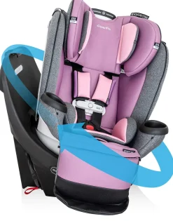 Evenflo GOLD SensorSafe Revolve360 Extend Rotational All-In-One Convertible Car Seat - Opal Pink