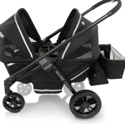 Evenflo Pivot Xplore Dreamz All-Terrain Stroller Wagon with Bassinet Insert - Jetsetter Black
