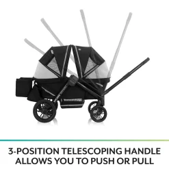 Evenflo Pivot Xplore Dreamz All-Terrain Stroller Wagon with Bassinet Insert - Jetsetter Black
