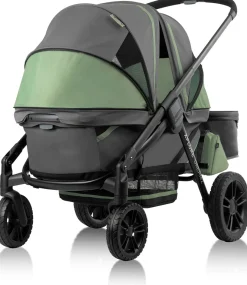 Evenflo Pivot Xplore Dreamz All-Terrain Stroller Wagon with Bassinet Insert - Voyager Green