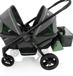 Evenflo Pivot Xplore Dreamz All-Terrain Stroller Wagon with Bassinet Insert - Voyager Green