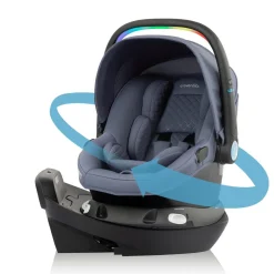 Evenflo Revolve180 LiteMax NXT Rotational Infant Car Seat with SensorySoothe - Flint