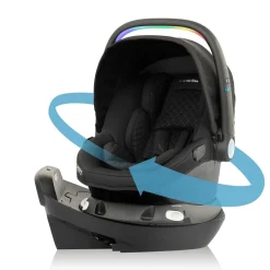 Evenflo Revolve180 LiteMax NXT Rotational Infant Car Seat with SensorySoothe - Jasper Black