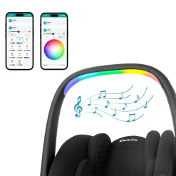 Evenflo Revolve180 LiteMax NXT Rotational Infant Car Seat with SensorySoothe - Jasper Black