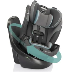 Evenflo Revolve360 Slim 2-in-1 Rotational Car Seat - Carver Blue