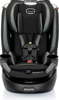 Evenflo Revolve360 Slim 2-in-1 Rotational Convertible Car Seat with Quick Clean Cover - Salem Black